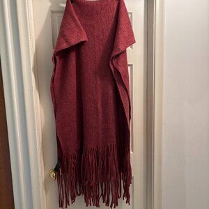 RARE NWT ANTHROPOLOGIE Fringed Blanket Wrap Scarf